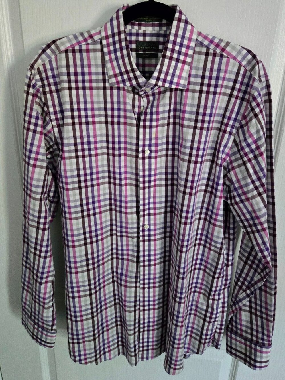 Calibrate Trim Fit Men's Button-Down Shirt - Size 16.5/34-35